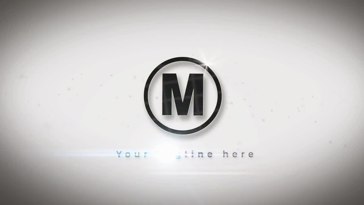 扭曲轮廓和镜头光晕的刷卡徽标显示素材库精选AE模板