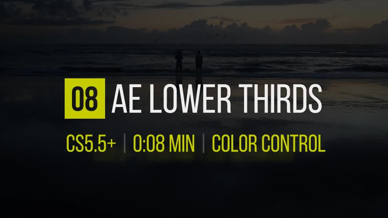 干净优雅的下三分之一标题素材库精选AE模板