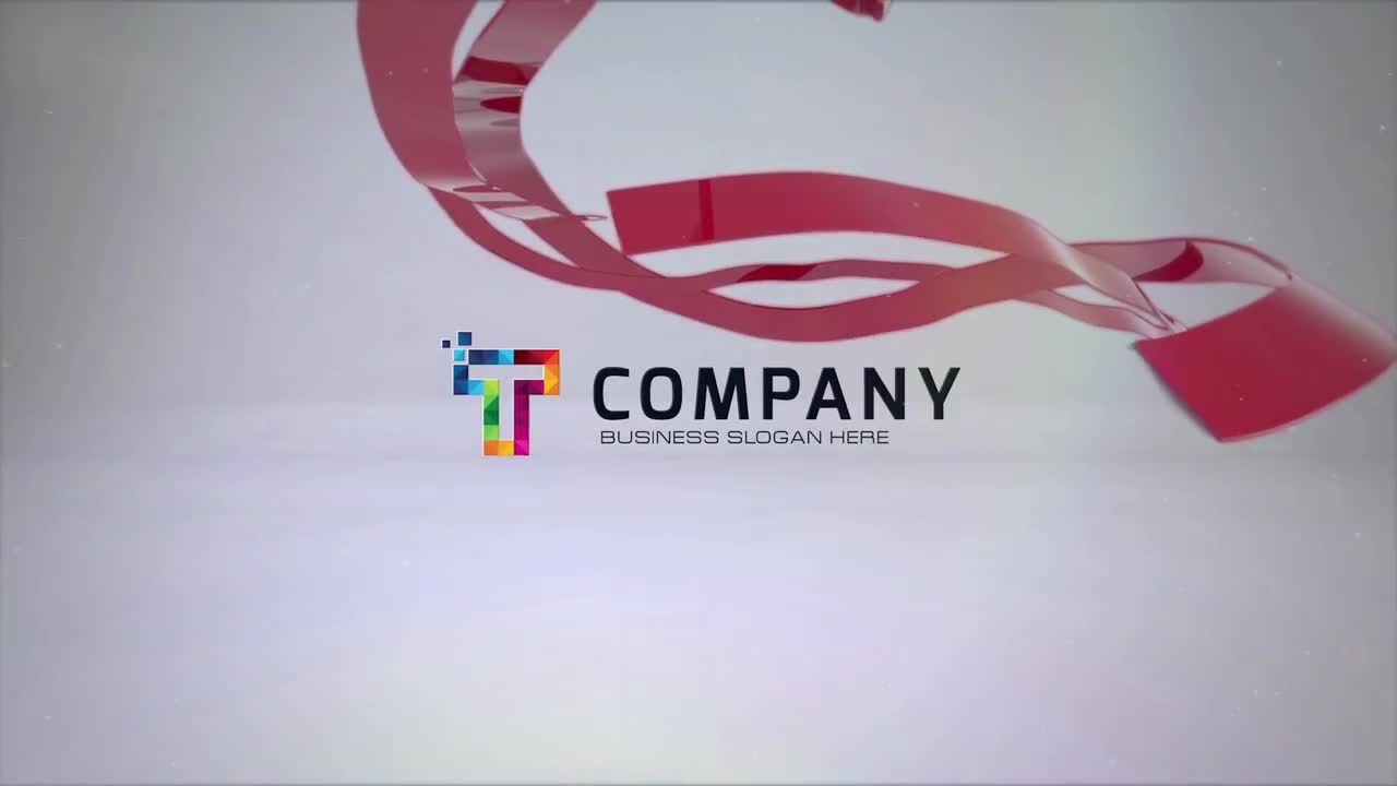 3D丝带效果商业广告标志素材库推荐PR模板