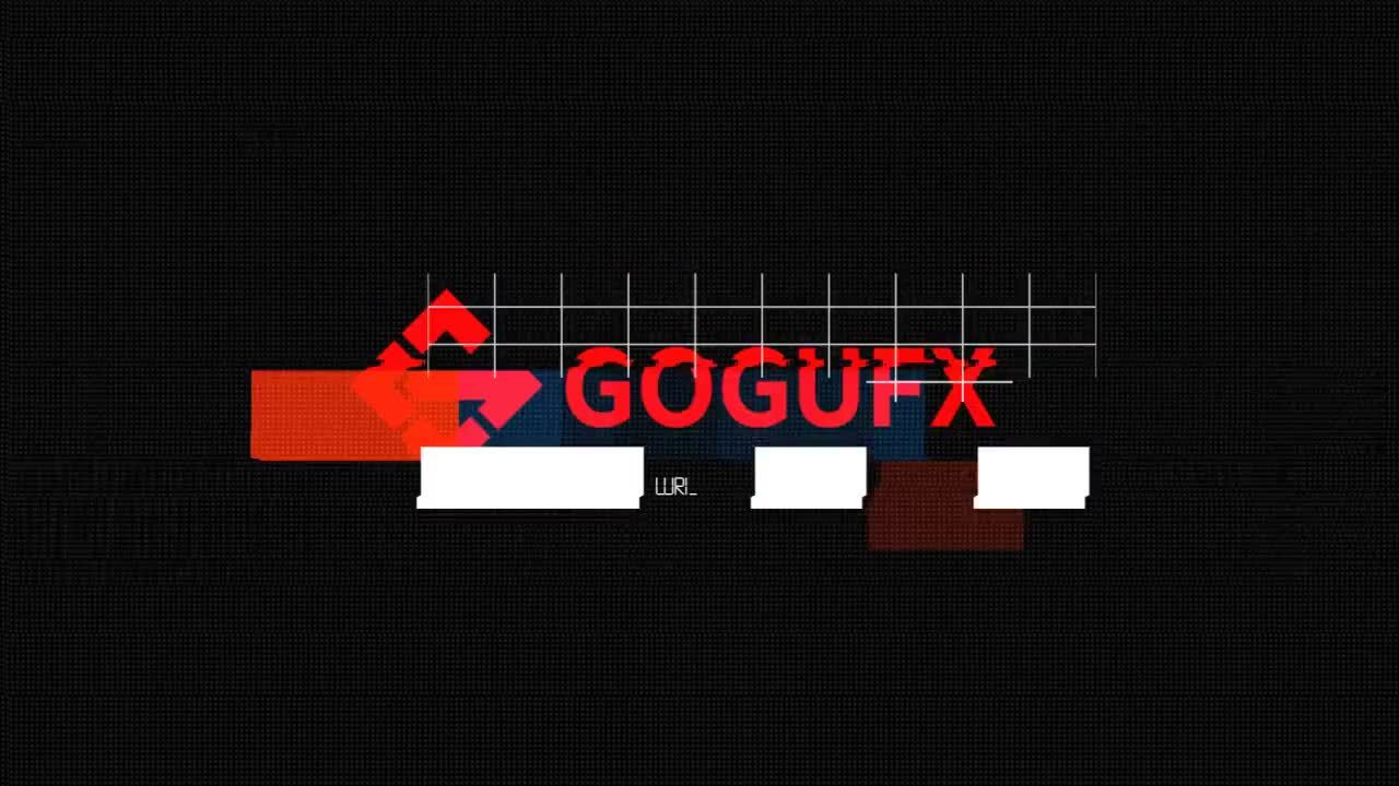 动态的故障扭曲的噪音效果素材库精选AE模板