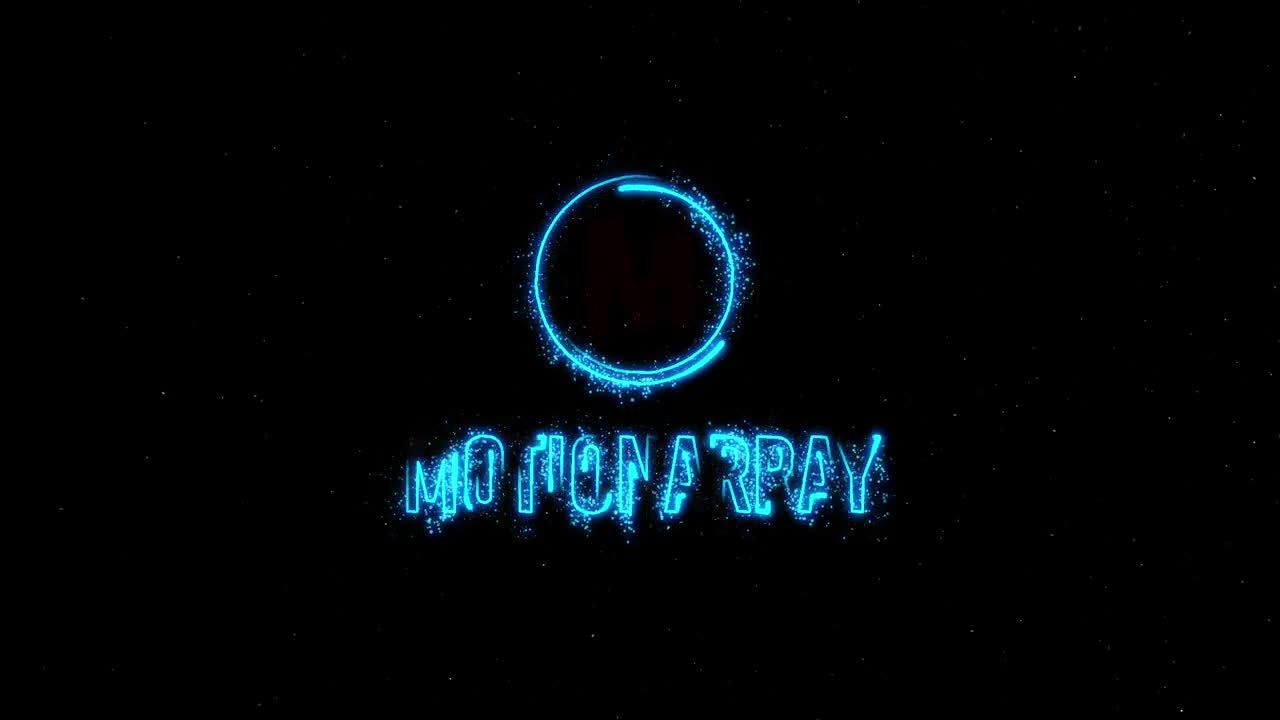 富有创意的霓虹颗粒效果logo展示素材库精选AE模板