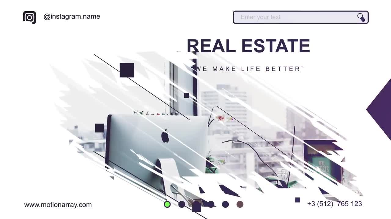 现代简约房地产创意动画素材库精选AE模板