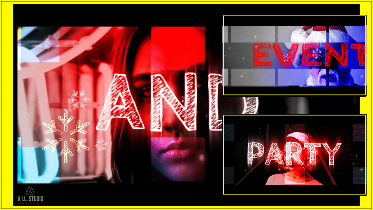 夜总会舞蹈圣诞节活动PR模板