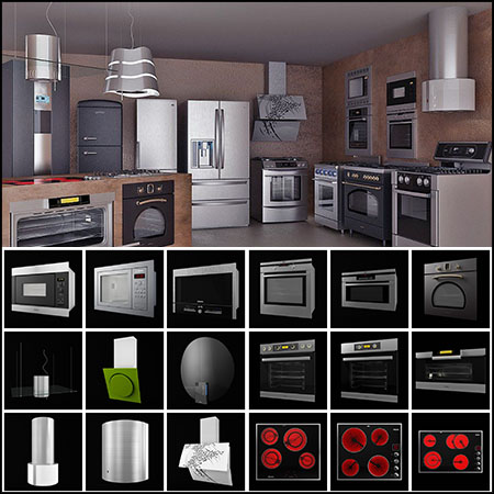 50个专业的家用电器素材之家精选3D模型