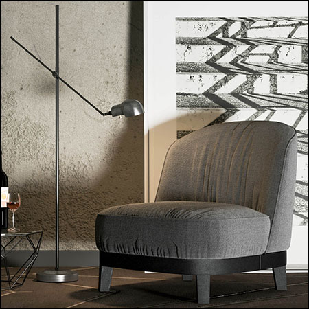 现代沙发椅靠背椅素材之家精选3D模型