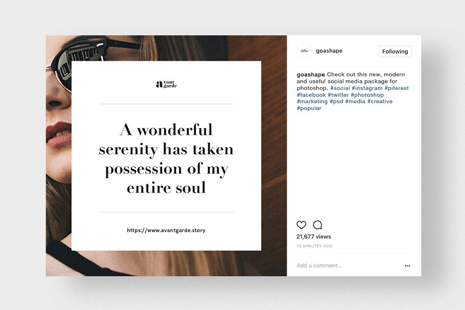 时尚风格社交媒体贴图PSD模板素材库精选 Stylish Social Media Pack插图(6)