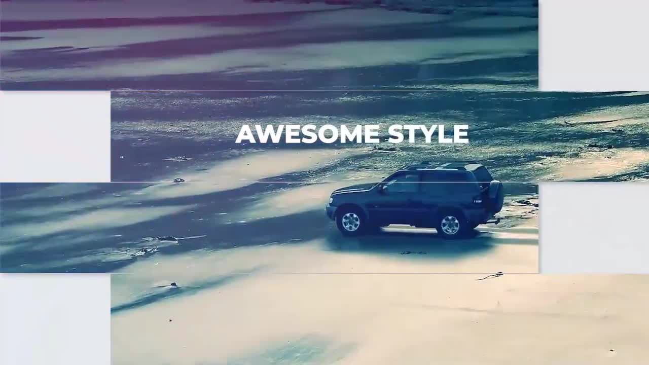 时尚简洁的分割过渡效果动画开场白Pr模板