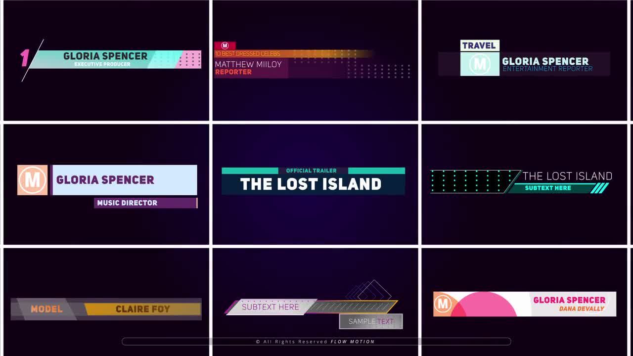 9个较低的三分之二素材库精选AE模板