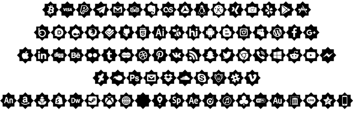 icons social media font插图1 icons social media font插图1