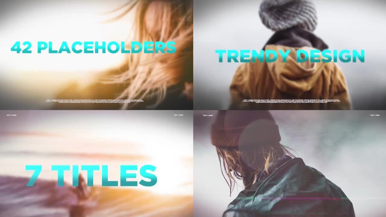 清新动感的旅行度假幻灯片特效素材库推荐PR模板