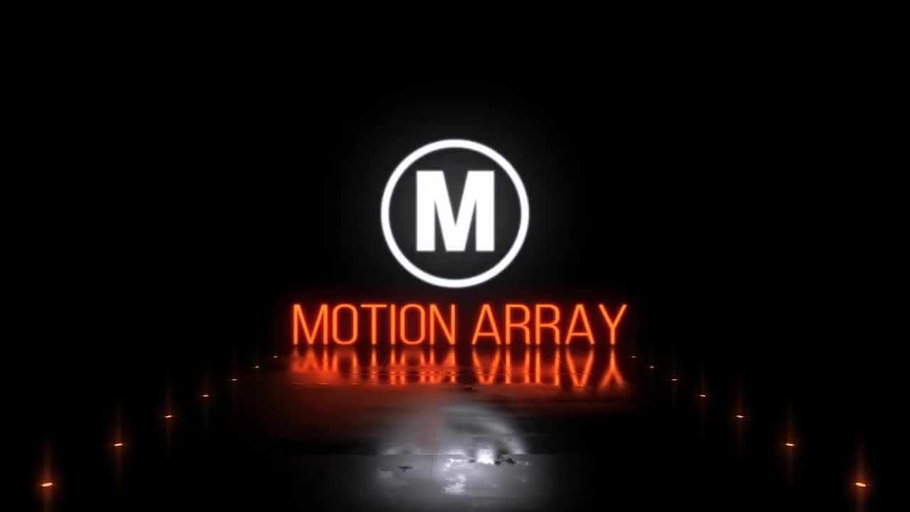 闪亮的霓虹灯字母标志商业活动素材库精选AE模板