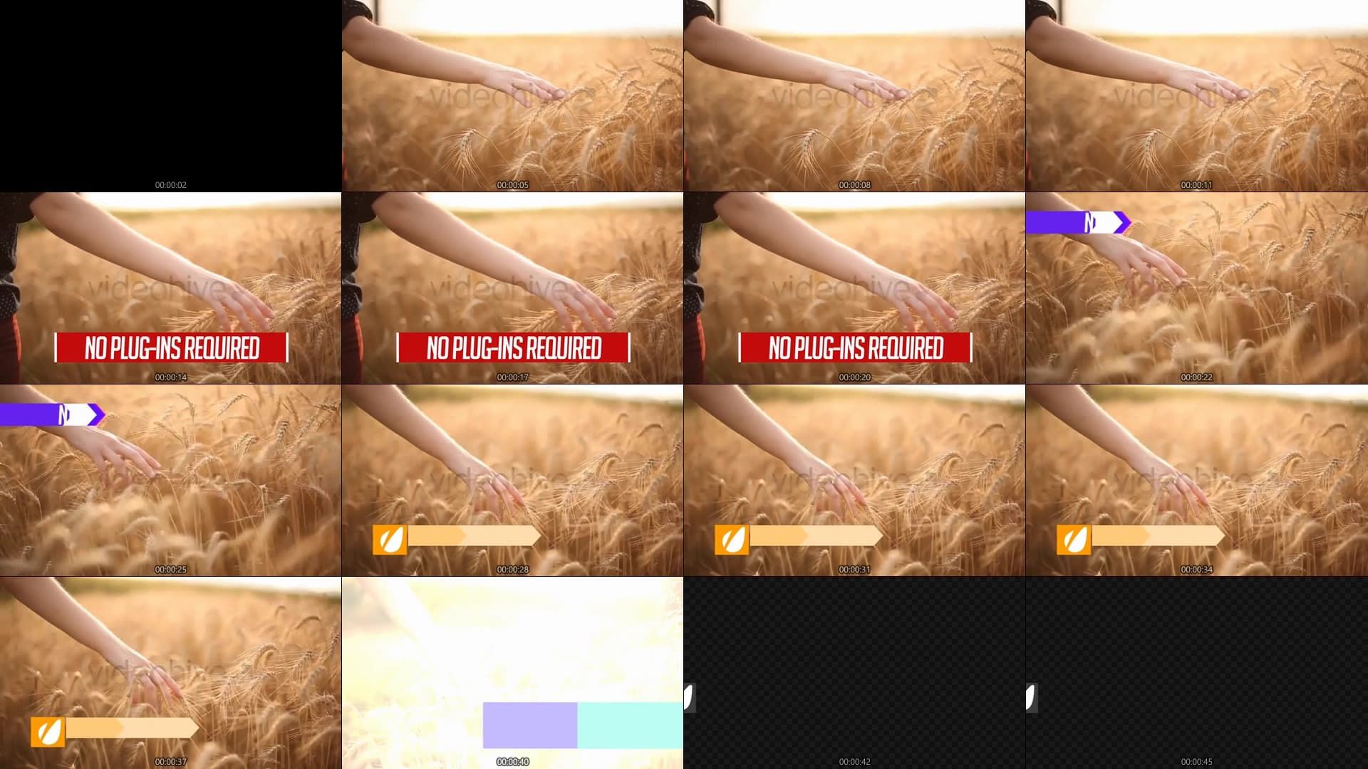 6款简单的字幕条ae模板