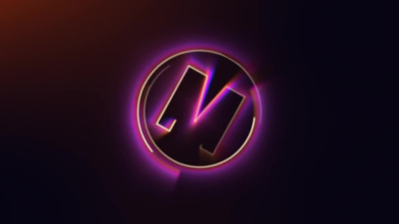 简洁彩色线条勾勒标志logo动画展示素材库精选AE模板