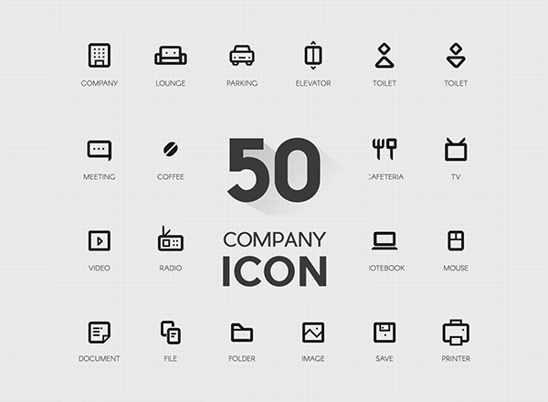 公司通用标识图标集 Company Icon Set [AI]