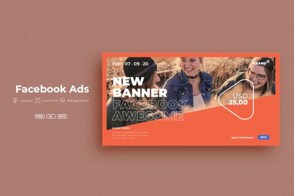 Facebook社交媒体品牌活动广告设计模板素材库精选v25 SRTP – Facebook Ads.v25