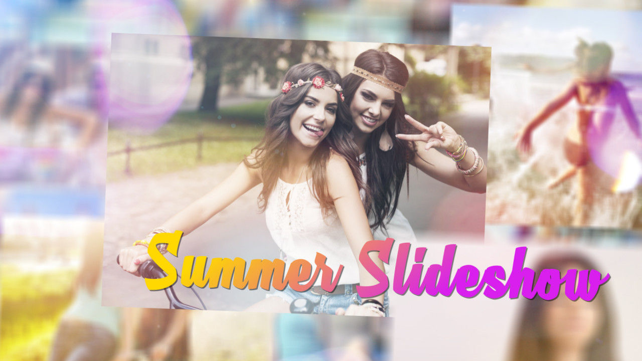 动画精美夏季幻灯片素材库精选AE模板