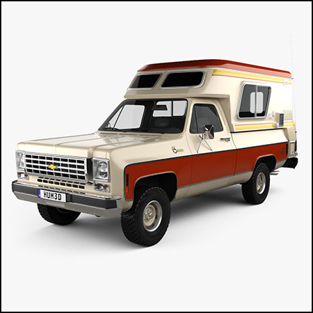 Chevrolet Blazer Chalet 1976雪佛兰露营车素材之家精选3D模型