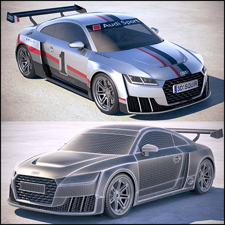 奥迪Audi TT RS Clubsport Turbo 2017汽车素材之家精选3D模型