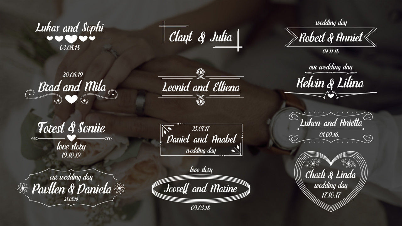 婚礼标题优雅动画素材库精选AE模板