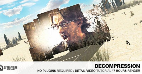 好莱坞电影碎片散落特效素材库精选AE模板 Decompression