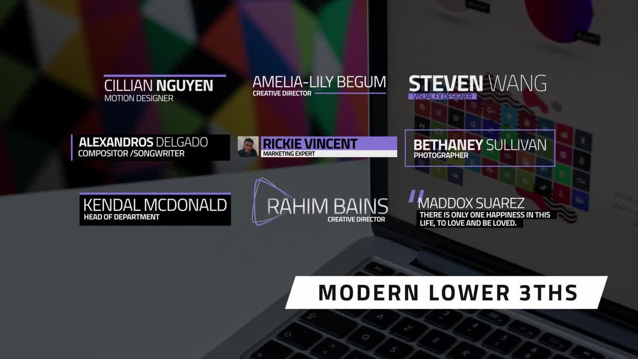 9个较低三分之一标题素材库精选AE模板