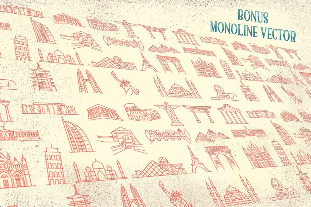 一款旅行主题英文衬线字体打包下载[ai,eps,otf]插图(1)