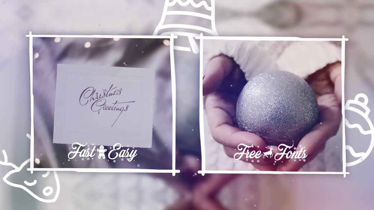 时尚设计的圣诞节照片动态展示素材库精选PR模板