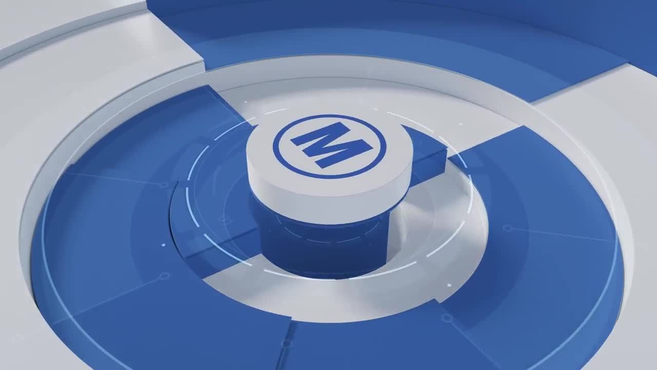 动态旋转环徽标展示素材库精选AE模板