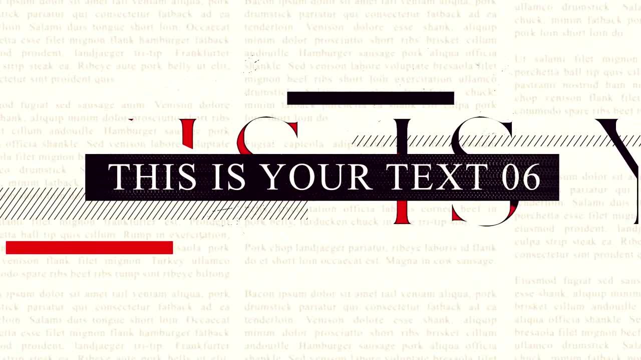 动态杂志风格文本标题素材库精选AE模板