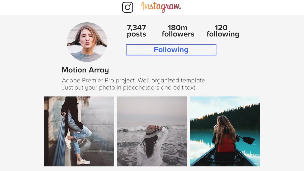 Instagram促销或演示幻灯片P模板