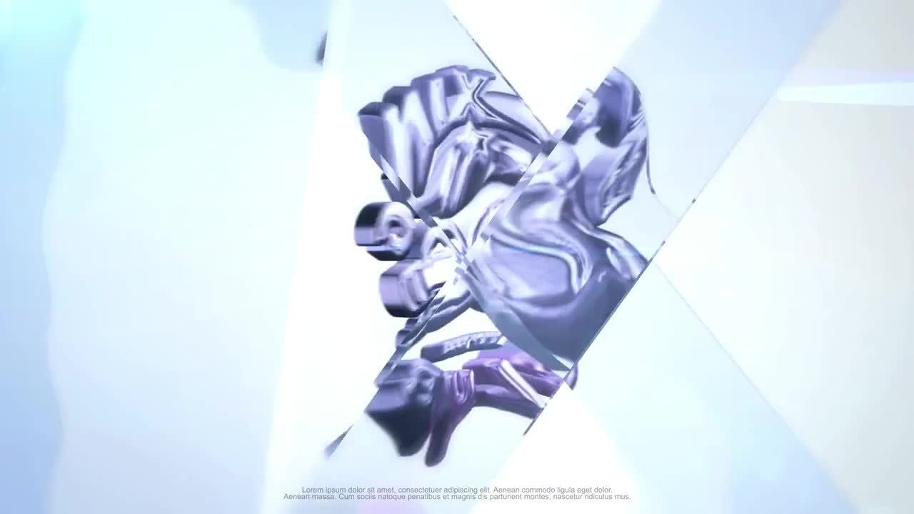 有光泽的3D徽标素材库精选AE模板