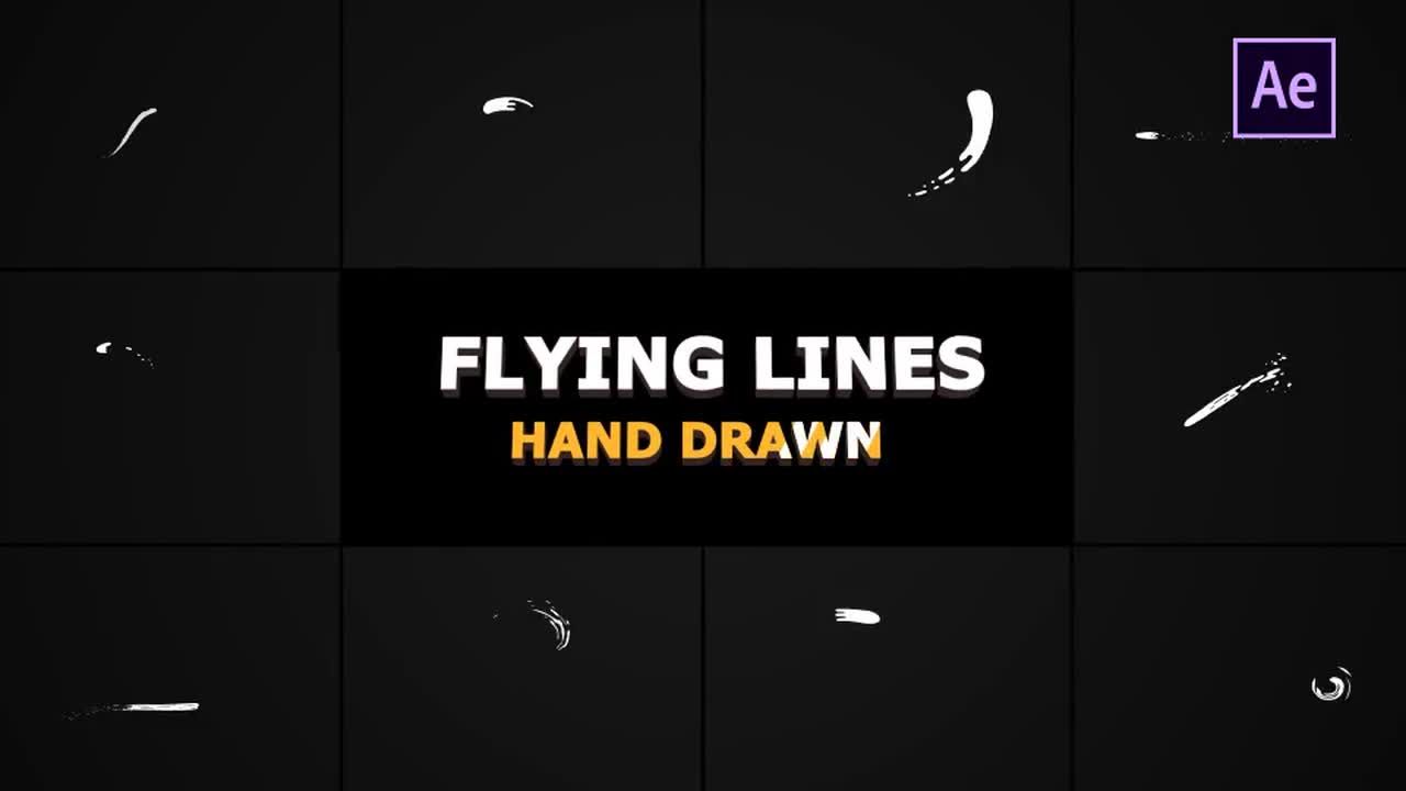 手绘飞行路线效果展示素材库精选AE模板