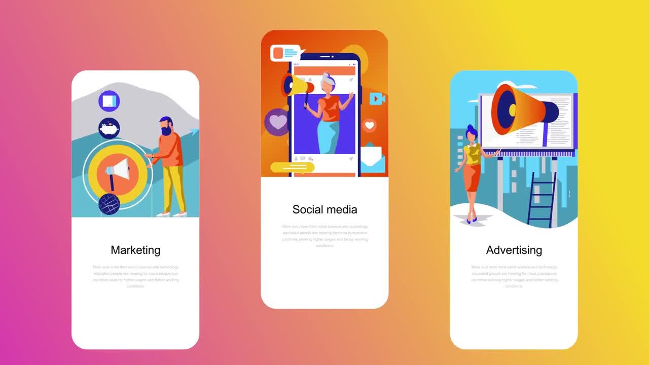 6个独特明亮的营销Instagram故事素材库精选AE模板