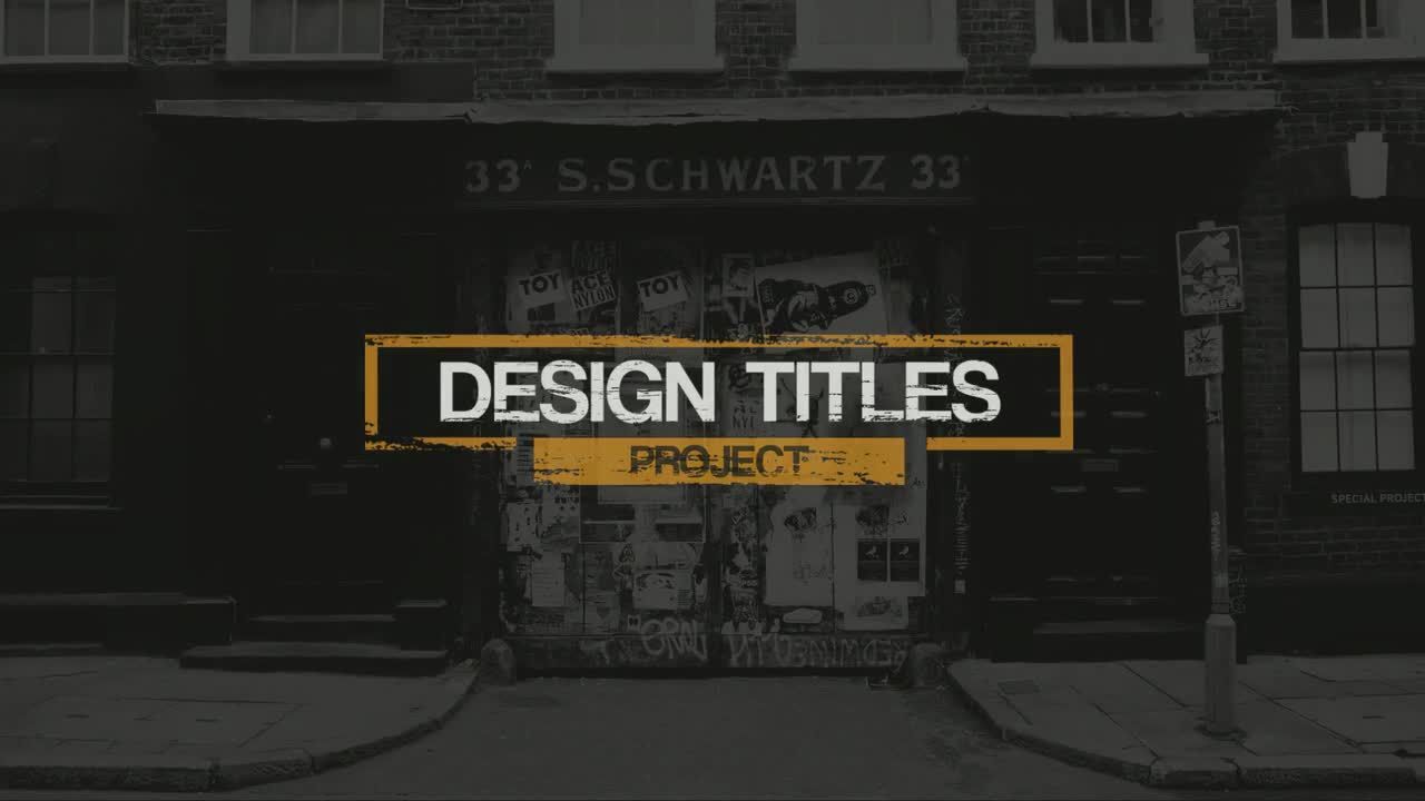 精力充沛的全屏标题动画素材库精选pr模板