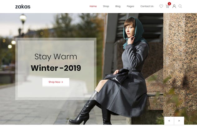 时尚品牌电商网站设计PSD模板 Zakas – Fashion eCommerce Template插图(1)