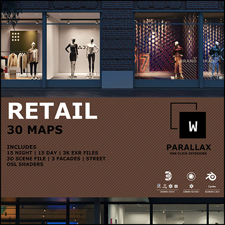 住宅房间办公室商业卖场素材之家精选3D模型合集