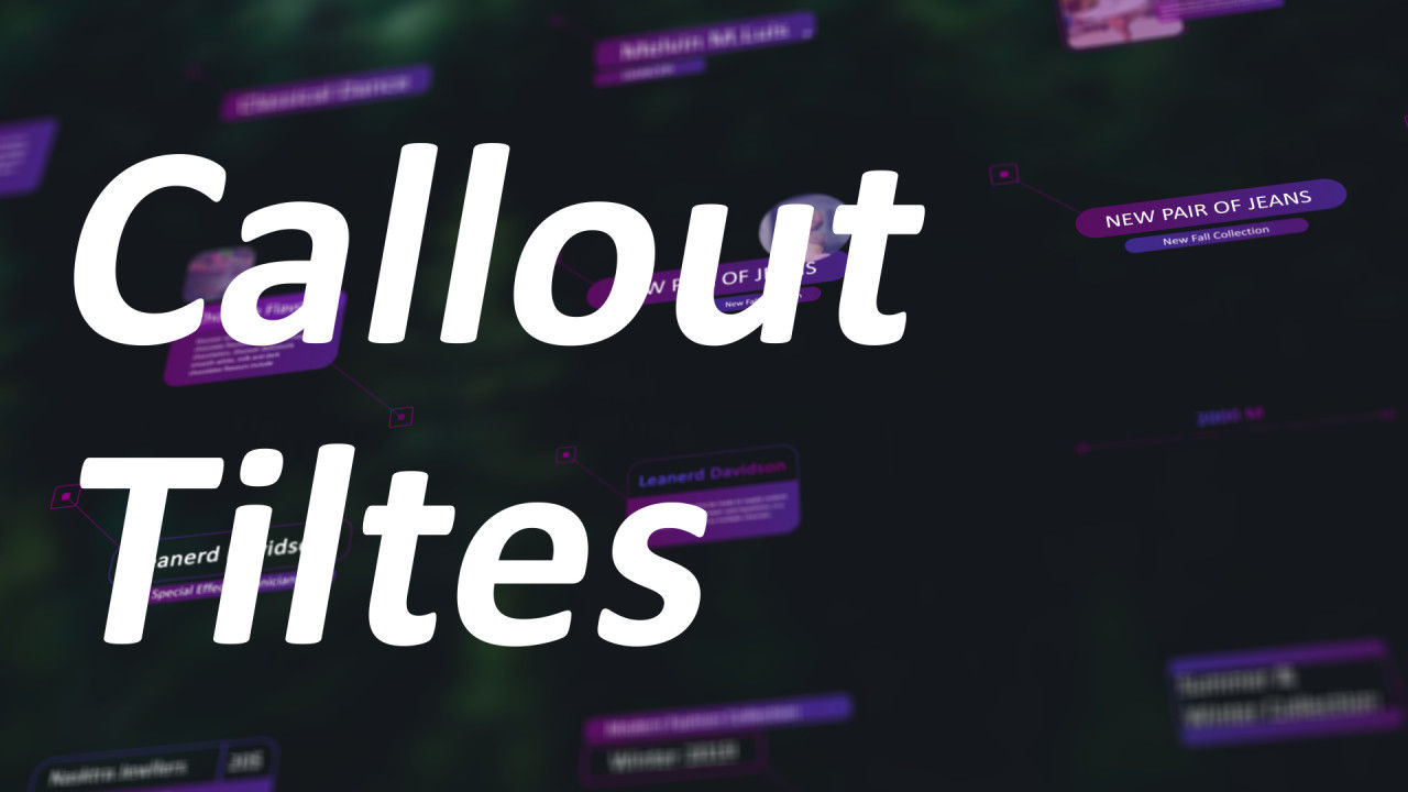 20个整洁清晰创意的调出标题动画素材库精选AE模板