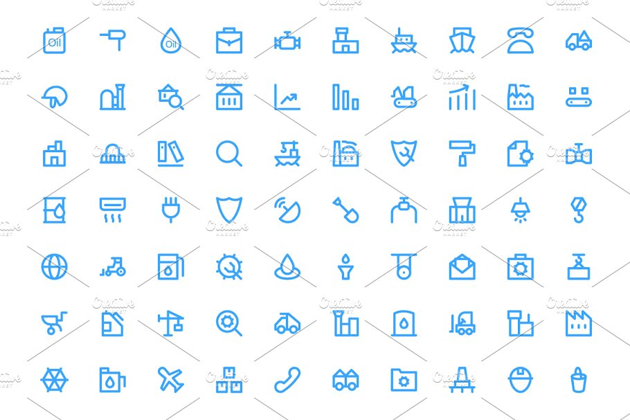 275+工业生产线型图标集合 275+ Industrial Line Icons插图(1)