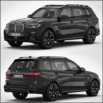宝马BMW X7 2019越野车 素材之家精选3D模型