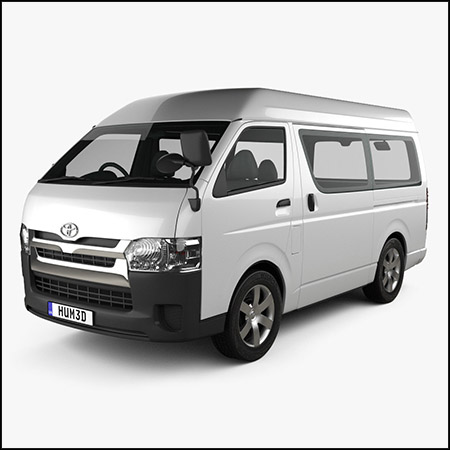 Toyota Hiace Passenger Van L1H3 DX 2013丰田海狮客车素材之家精选3D模型