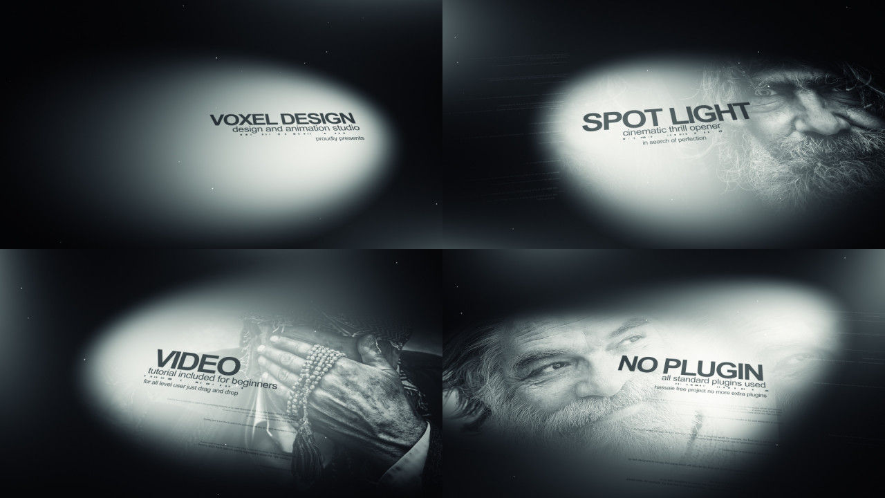 聚光灯历史电影标题素材库精选AE模板