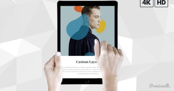 iPad Pro平板电脑动态样机素材库精选AE模板 Pad Pro Web Promo | Black &amp; White Hands