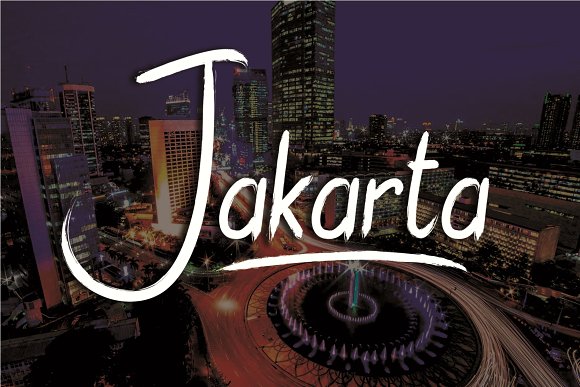 Jakarta Brush Font素材之家精选英文字体