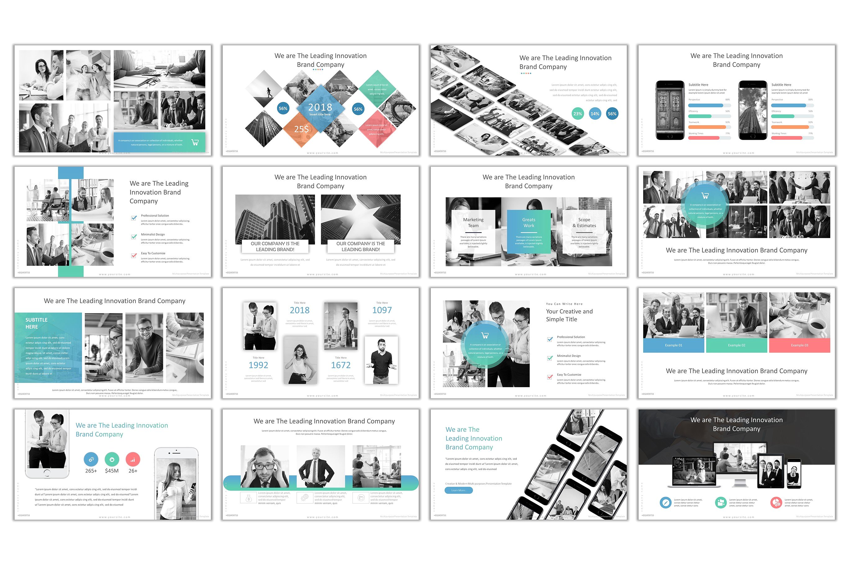 简约时尚的商业主题ppt模版插图(3)