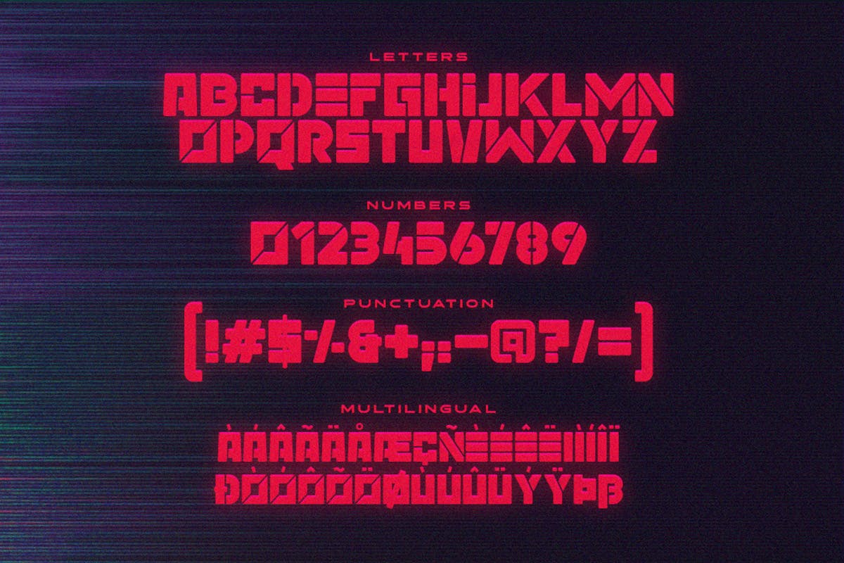 复古未来主义无衬线英文字体 Megaton插图(4)