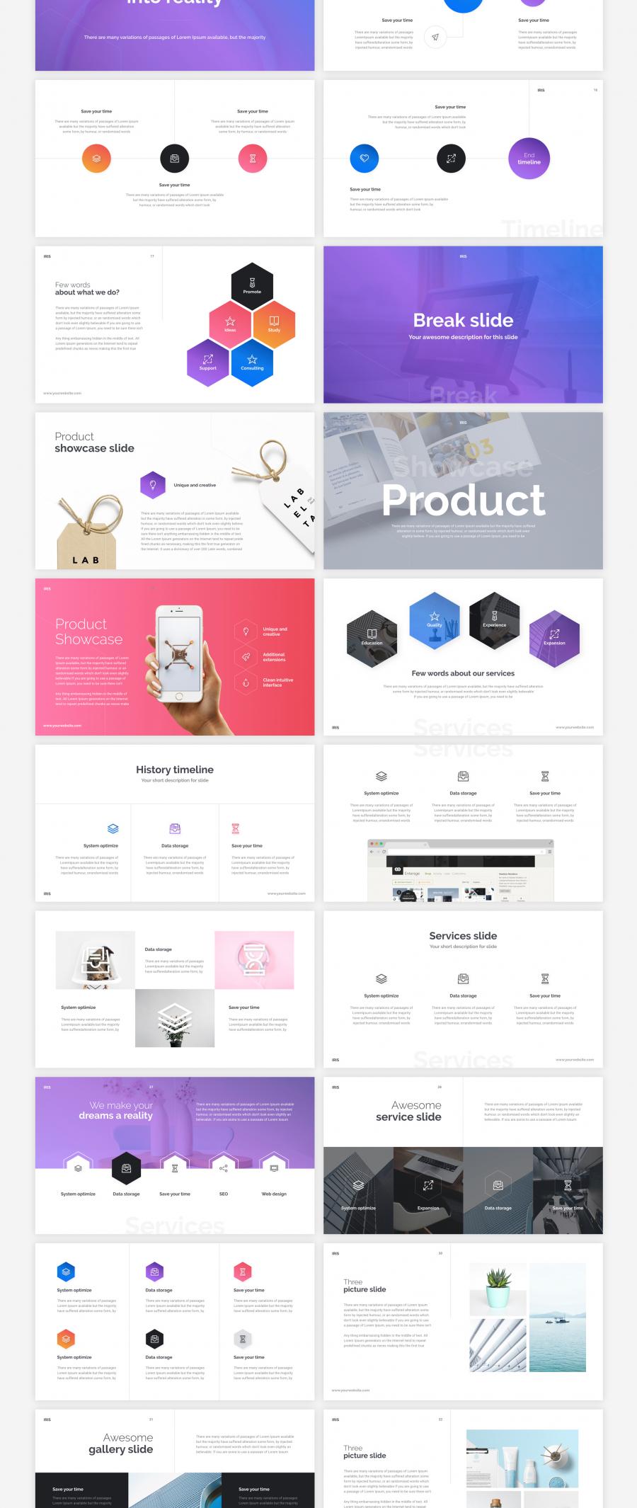 色彩有亲和力的极简主义PPT模版套装Pro [PPTX,Key]插图(2)