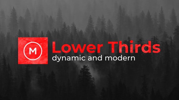 独特创意的低三分之二标题动画素材库精选AE模板