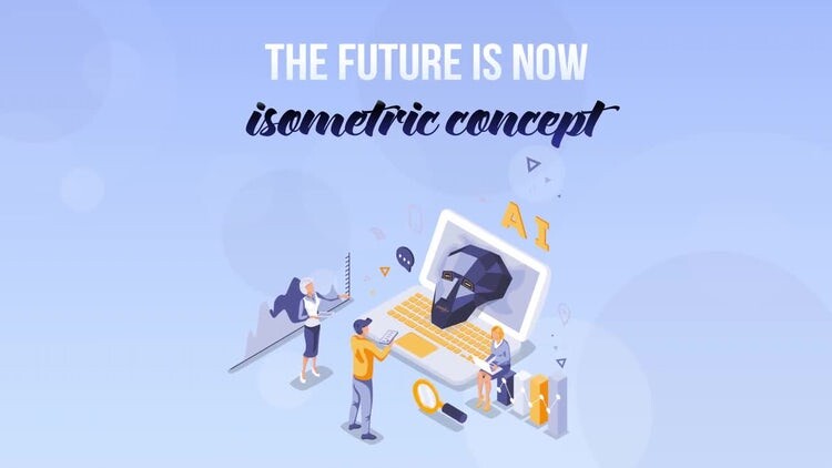 动态动画的未来在眼前等距概念素材库精选AE模板