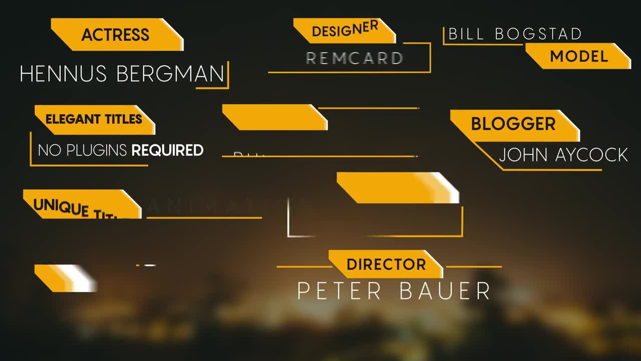 10个最小标题平滑文本动画素材库精选AE模板