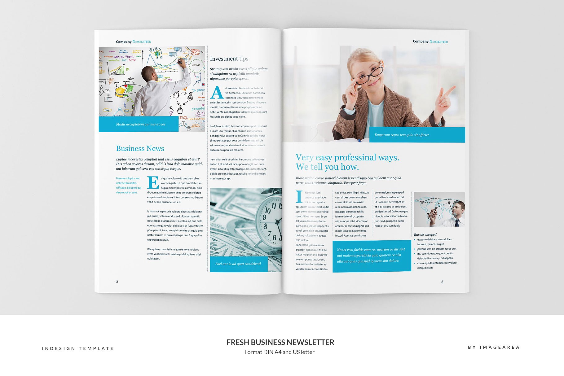 现代企业商务宣传EDM模板 Fresh Business Newsletter插图(2)